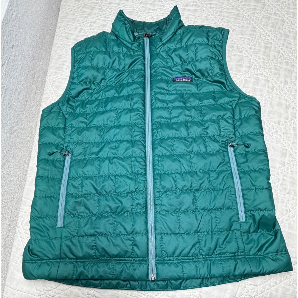 Patagonia Nano Puff Vest Mens Size Medium Green Quilted Insulated 84242